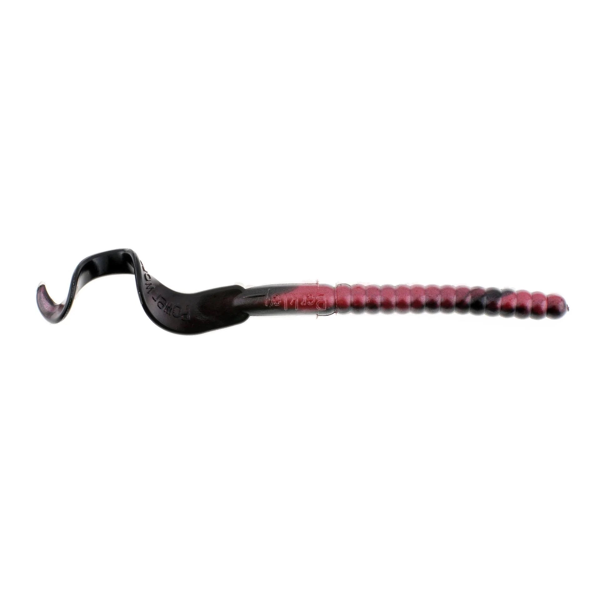 Berkley PowerBait® Power Worm Fishing Bait, Red Shad, 7in | 18cm, Irresistible Flavor, Classic Curly Tail Worm Profile, Ideal for Spring, Summer and Fall Fishing