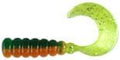 2" Hot Grubs Twister Tails Crappie Walleye Bass Fishing 50 Pack (Watermelon Sunset) #42