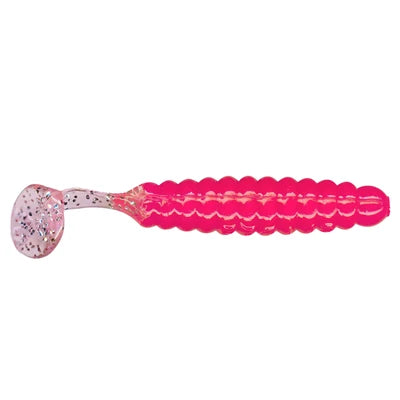 Charlie Brewers Crappie Grubs 1 1/2in 15 pk Hot Pink/Silver Glitter Md#: CSGF30