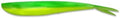 Lunker City Fishing Fin-S Fish 7" Split Tail Soft Plastic Jerk Bait Minnow Original Walleye and Bass Lure, 4 Per Bag, Made in The USA - Limetreuse 174