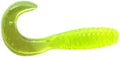 Teaser Tail 1.5" Soft Plastic Fishing Lure, Curly Tail Grub Worm Bait ~ 50 pk ~ Choose Your Color (Chartreuse)