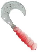 2" Hot Grubs Twister Tails Crappie Walleye Bass Fishing 50 Pack (Red Head, 2")