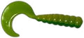 2" Hot Grubs Twister Tails Crappie Walleye Bass Fishing 50 Pack (Green/Yellow) #15