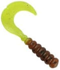 2" Hot Grubs Twister Tails Crappie Walleye Bass Fishing 50 Pack (Pumpkin Shad) #47