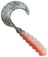 2" Hot Grubs Twister Tails Crappie Walleye Bass Fishing 50 Pack (Orange Crush) #20