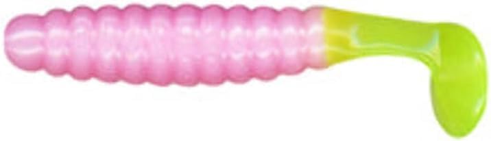 Slider CSGF335 Crappie Grub ~ Pink Chartreuse ~ 15 pk
