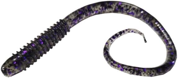 Chompers Possum Tail 5 Pack Soft Platic Fishing Lure (Smoke/Purple Flake)