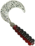 2" Hot Grubs Twister Tails Crappie Walleye Bass Fishing 50 Pack (Bleeding Tennessee Shad) #33