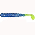 Slider Bass Grub 3" 15ct Blue Ice/Chartreuse Tail