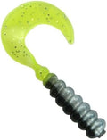 2" Hot Grubs Twister Tails Crappie Walleye Bass Fishing 50 Pack (Tennessee Shad/Chartreuse Sparkle) #38