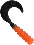 2" Hot Grubs Twister Tails Crappie Walleye Bass Fishing 50 Pack (Orange/Black) #28
