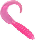 Teaser Tail 1.5" Soft Plastic Fishing Lure, Curly Tail Grub Worm Bait ~ 50 pk ~ Choose Your Color (Hot Pink)
