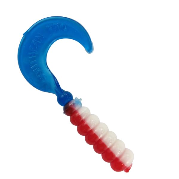 2" Hot Grubs Twister Tails Crappie Walleye Bass Fishing 50 Pack (All American) #40