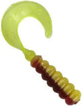 2" Hot Grubs Twister Tails Crappie Walleye Bass Fishing 50 Pack (Yellow Jacket) #24