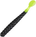 Slider CB Bass Grub 3" 10ct Black/Chartreuse Tail