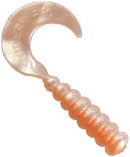 2" Hot Grubs Twister Tails Crappie Walleye Bass Fishing 50 Pack (Rosey Red) #45