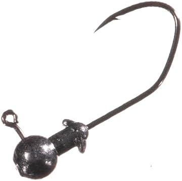 Arkie Lures PBHS-116-10 Ball Head Jigs- Black Sickle Style Hook- 1/16 oz- 10 Pack
