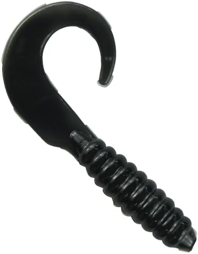 Teaser Tail 1.5" Soft Plastic Fishing Lure, Curly Tail Grub Worm Bait ~ 50 pk ~ Choose Your Color (Black)