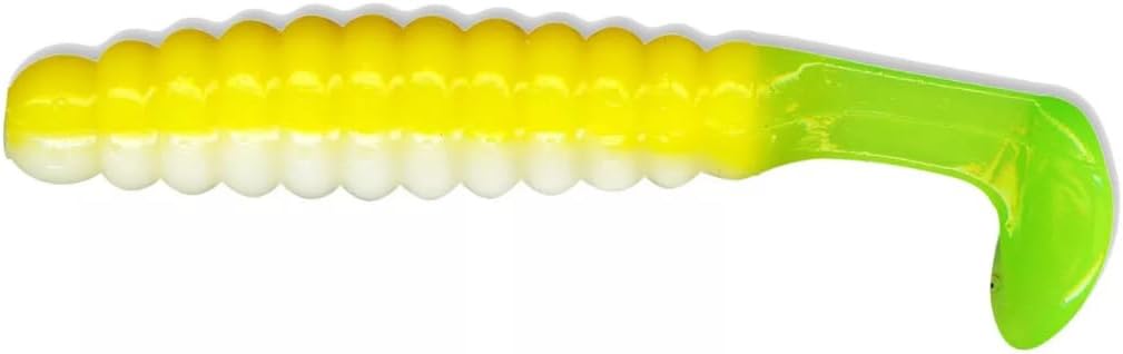 Charlie B Bass Walleye Striper Slider Grub 3" - Acid Rain