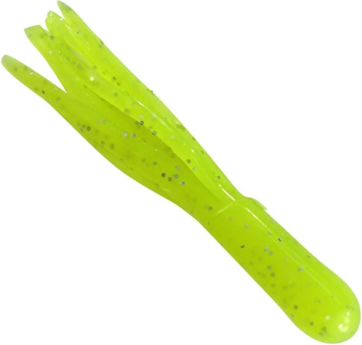 New 50 pk 1.5" Southern Crappie Pro Fishing Tube Jig Skirts Perch Bluegill Bream All-Purpose Freshwater Equipment Saltwater Lure Bait Kit Little Hustler (Yellow Chart/Pepper)
