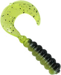 2" Hot Grubs Twister Tails Crappie Walleye Bass Fishing 50 Pack (Chartreuse Shad) #12