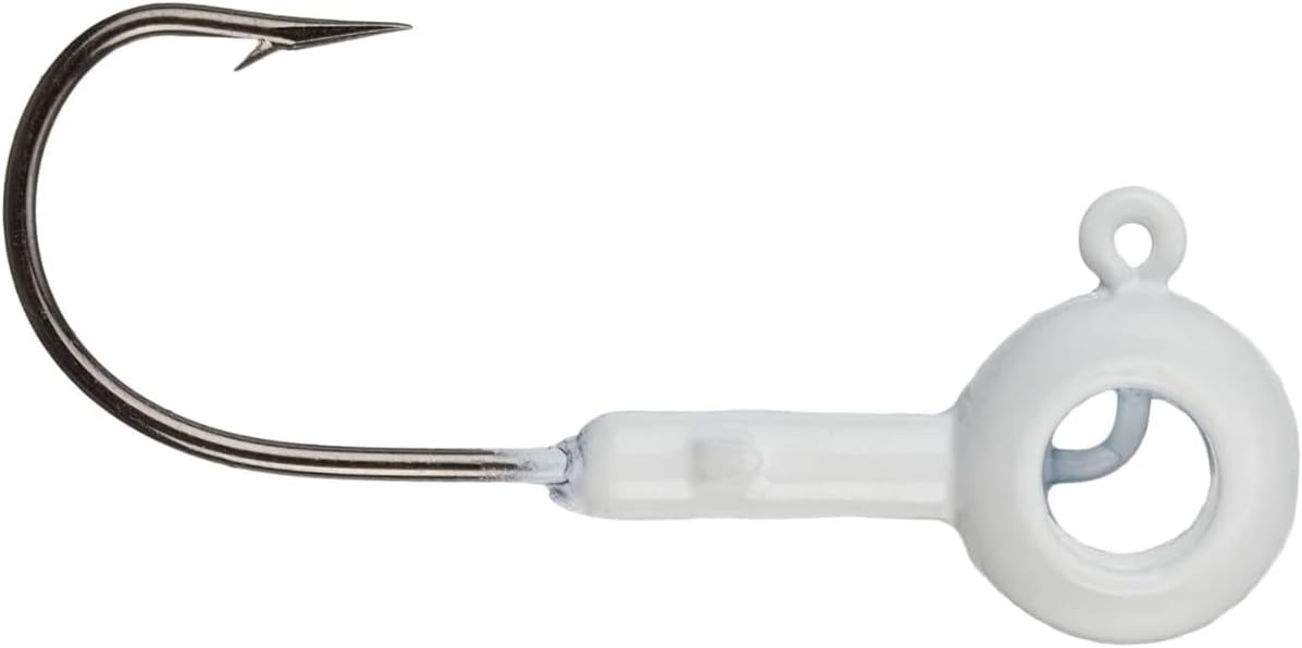 Lealand's Lures Eyehole Round Jighead ~ Choose Size ~ Choose Color ~ 5 Pack (White, 1/16 oz)