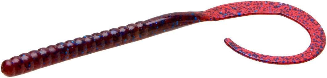 Berkley PowerBait® Power Worm Fishing Bait, Plum, 10in | 25cm, Irresistible Flavor, Classic Curly Tail Worm Profile, Ideal for Spring, Summer and Fall Fishing