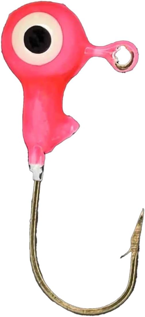 Head Hunter 1/24oz Painted Round Head Jig 10pk (Hot Pink)