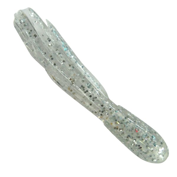 Lunker City Fishing Fin-S Fish 4" Split Tail Soft Plastic Jerk Bait Minnow Original Walleye and Bass Lure, 10 Per Bag, Made in The USA - 06 Arkansas Shiner