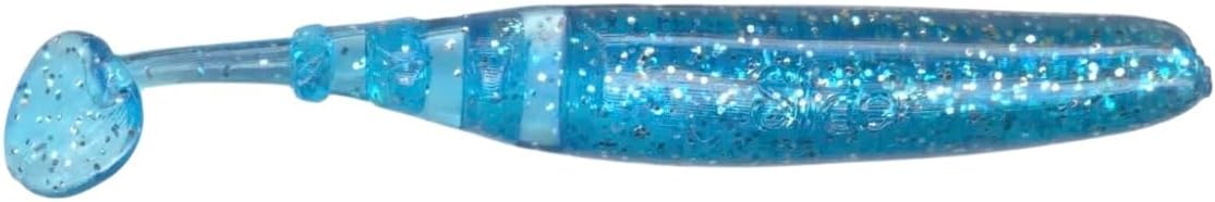 Charlie Soft Plastic Fishing Lure, 3" Double Action, Blue Ice, Slider, Paddle Tail Swimbait ~ 10 Pack