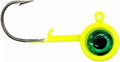 AC Crappie Big Eye Jig Heads ~ Choose Color & Size ~ 8 Pack (Chartreuse, 1/16 oz)