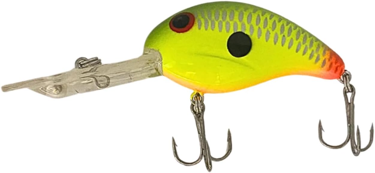 Headhunter Lures H-12 Diver Crankbait 10-12' ~ BHH12-LT-1 ~Lime Tangerine