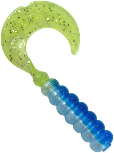 2" Hot Grubs Twister Tails Crappie Walleye Bass Fishing 50 Pack (Weiss Lake Killer) #34
