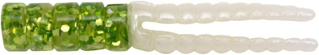 Crappie Magnet 50-Pack Split-Tail Grub Body Pack, One of The Top Vertical Fishing Jigs for Crappie, Freshwater Fishing Accessories, Butla Gold