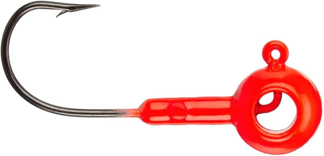 Lealand's Lures Eyehole Round Jighead ~ Choose Size ~ Choose Color ~ 5 Pack (Orange, 1/32 oz)