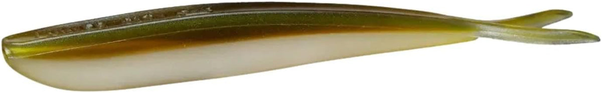 Lunker City Fishing Fin-S Fish 5.75" Split Tail Soft Plastic Jerk Bait Minnow Original Bass and Walleye Lure, 6 Per Bag, Made in The USA - Arkansas Shiner 06