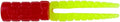 Crappie Magnet 50-Piece Split-Tail Grub Body Pack, Red/Chartreuse