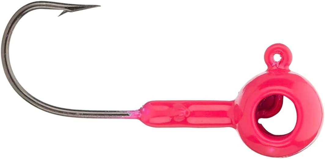 Lealand's Lures Eyehole Round Jighead ~ Choose Size ~ Choose Color ~ 5 Pack (Pink, 1/16 oz)