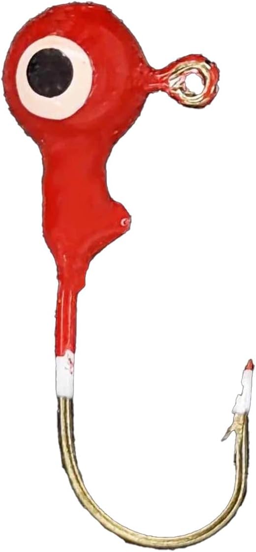 Head Hunter 1/24oz Painted Round Head Jig 10pk (Red)