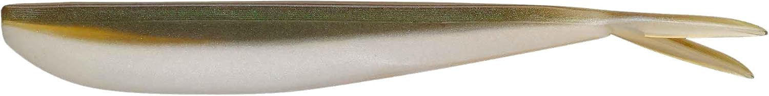 Lunker City Fishing Fin-S Fish 3.5" Split Tail Soft Plastic Jerk Bait Minnow Original Walleye and Bass Lure, 10 Per Bag, Made in The USA - Arkansas Shiner 06