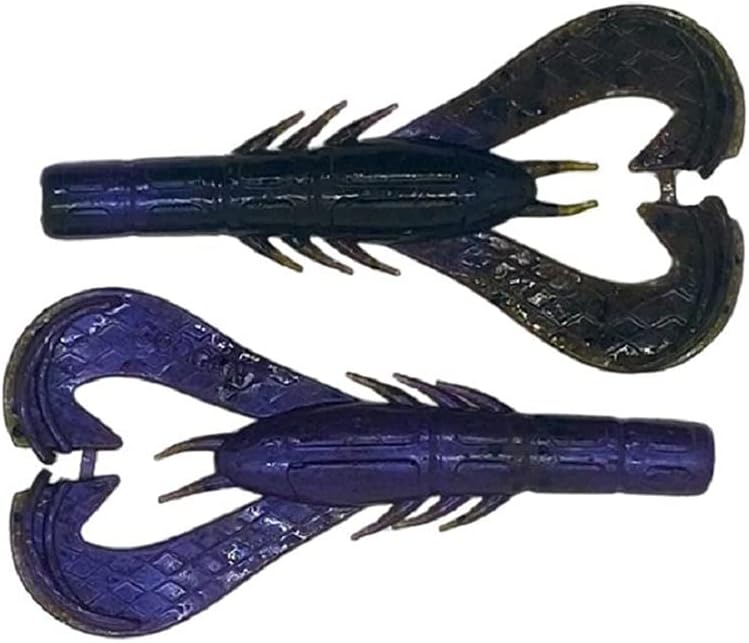 Googan Baits GKC-GPU Krackin' Craw 4",Green Pumpkin Purple