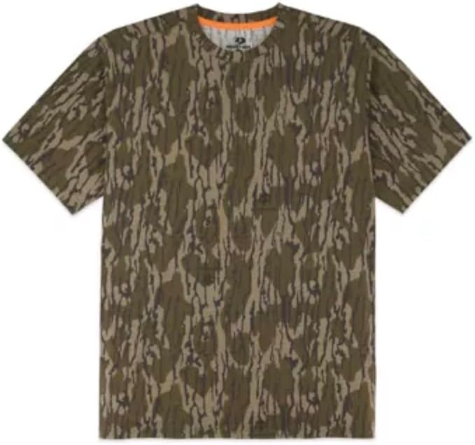 Men's Camouflage Short Sleeve Crew Neck T-Shirt, Mossy Camo Pattern, Hunting Apparel ~ 3XL