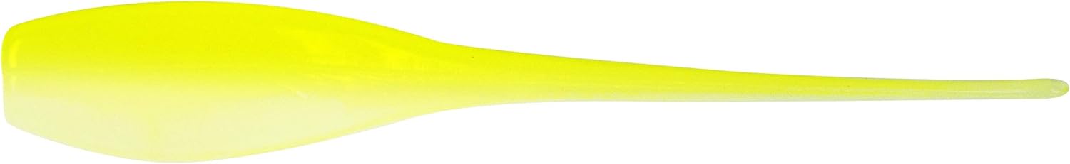 Bobby Garland Mo' Glo 2" Baby Shad Glow-in-the-Dark Soft Plastic Fishing Lure, Fishing Gear and Accessories, 18 per Pack, Ghastly Minnow