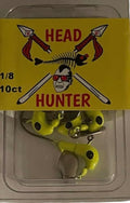 Generic Head Hunter Horse Head jig Hooks with Spinner Blade 1/8 oz 10 ct (Chartreuse)