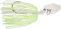 Z-MAN CB38-09 Chatterbait Original Lures, 3/8 oz Weight, 5/0 Hook, Chartreuse/White, per 1