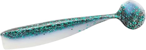 Lunker City Fishing Shaker 4.5" Swimbait with Tail Soft Plastic Bass Lure Saltwater Swimming and Wobbling Action Swim Bait, 6 Per Bag, Made in The USA - 119 Mackerel