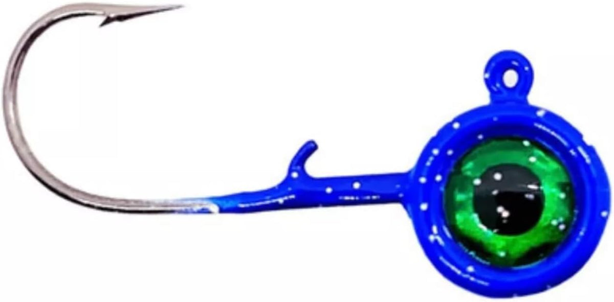 AC Crappie Big Eye Jig Heads ~ Choose Color & Size ~ 8 Pack (Blue, 1/16 oz)