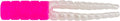 Crappie Magnet 50-Pack Split-Tail Grub Body Pack, One of The Top Vertical Fishing Jigs for Crappie, Freshwater Fishing Accessories, Pink/Pearl