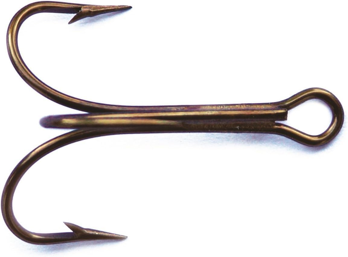 Generic Classic Treble Standard Strength Fishing Hooks Tackle for Fishing Equipment Comes in Bronze, Pack of 5, Bronze (14/0)