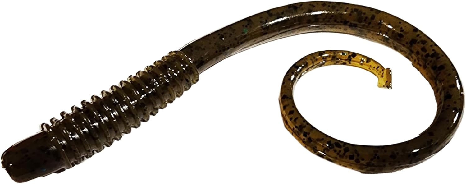 Chompers Possum Tail 5 Pack Soft Platic Fishing Lure (Green Pumpkin)